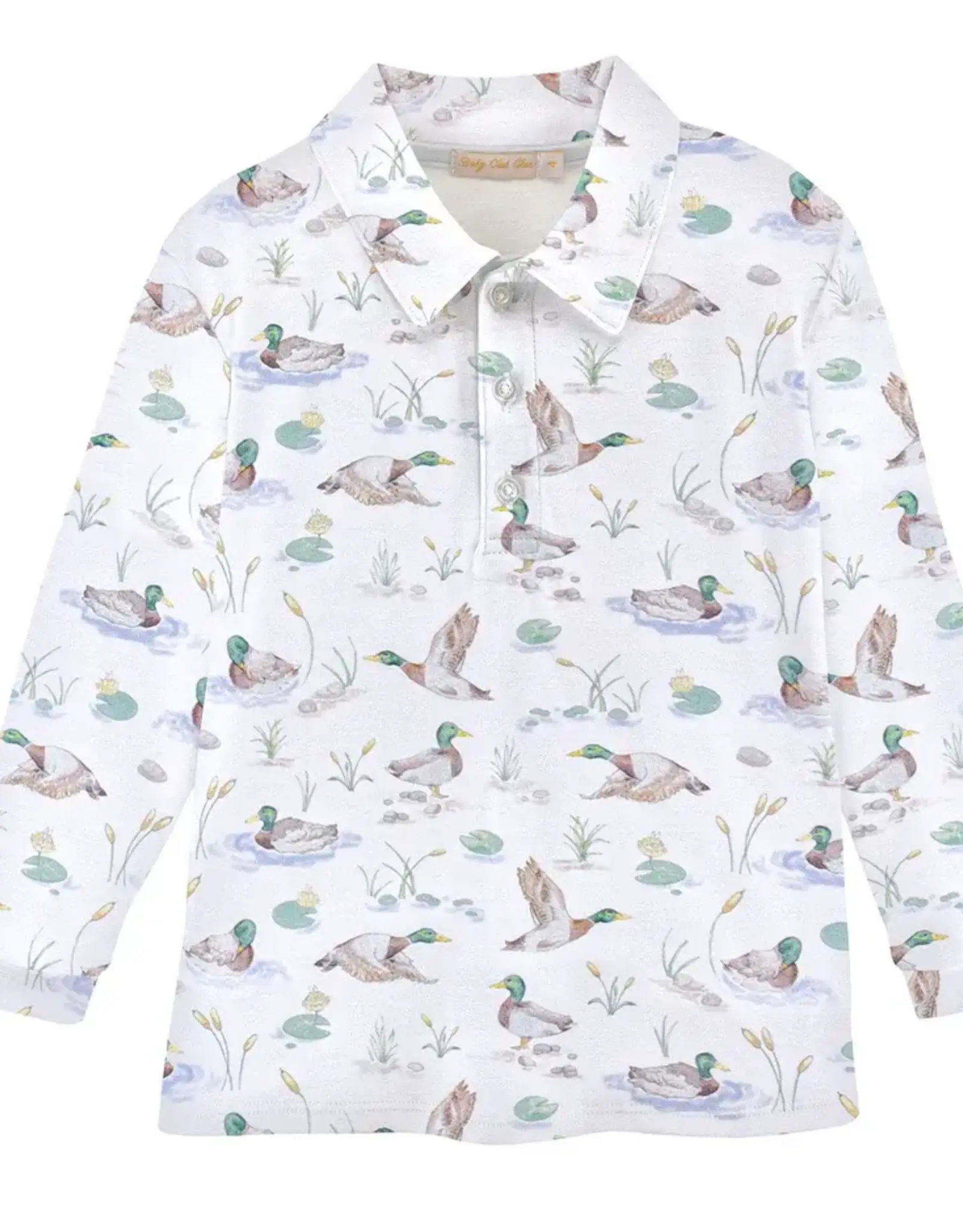 Baby Club Chic Mallard Ducks LS Collared Tee