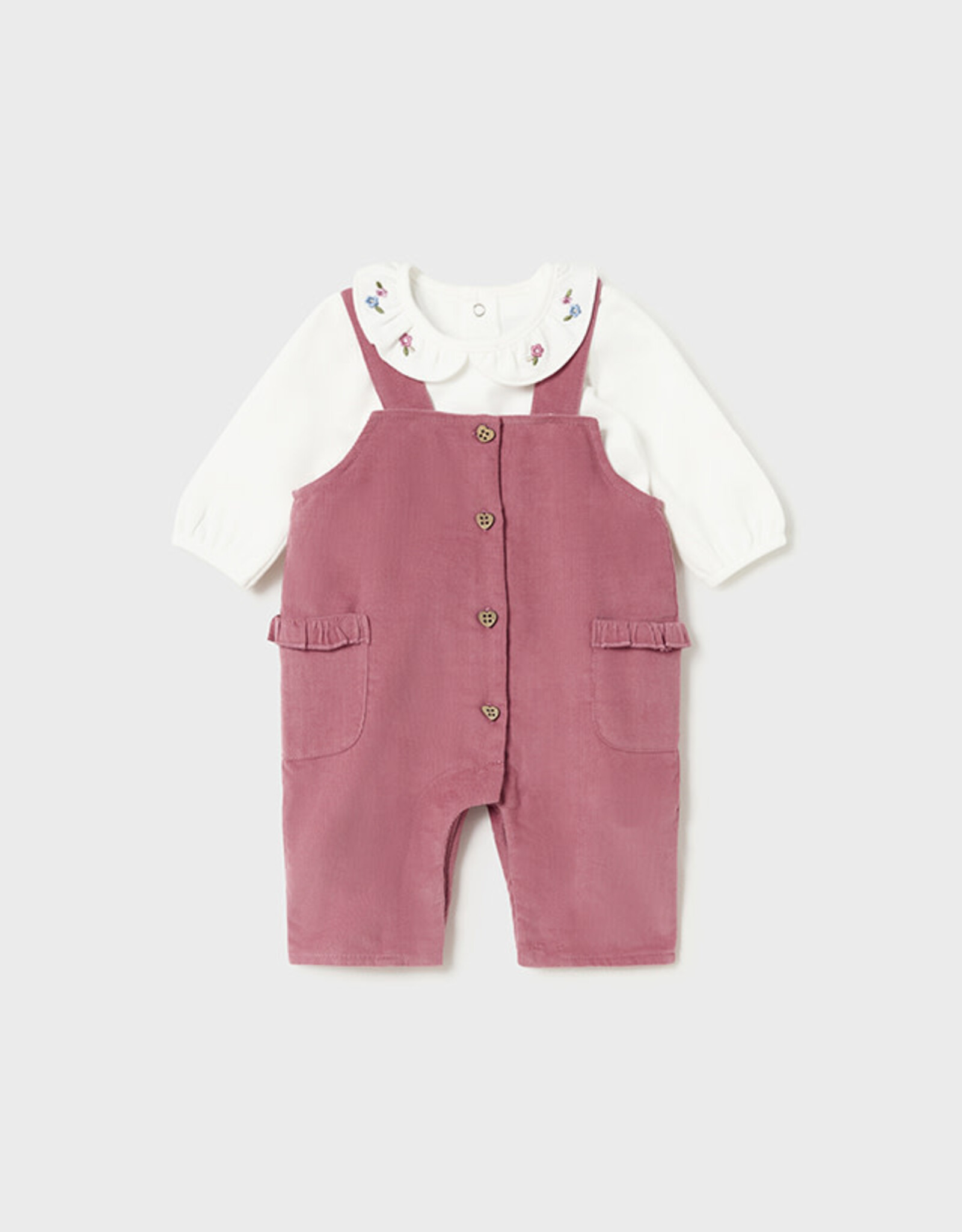 Mayoral Pink Overall and T-shirt Set