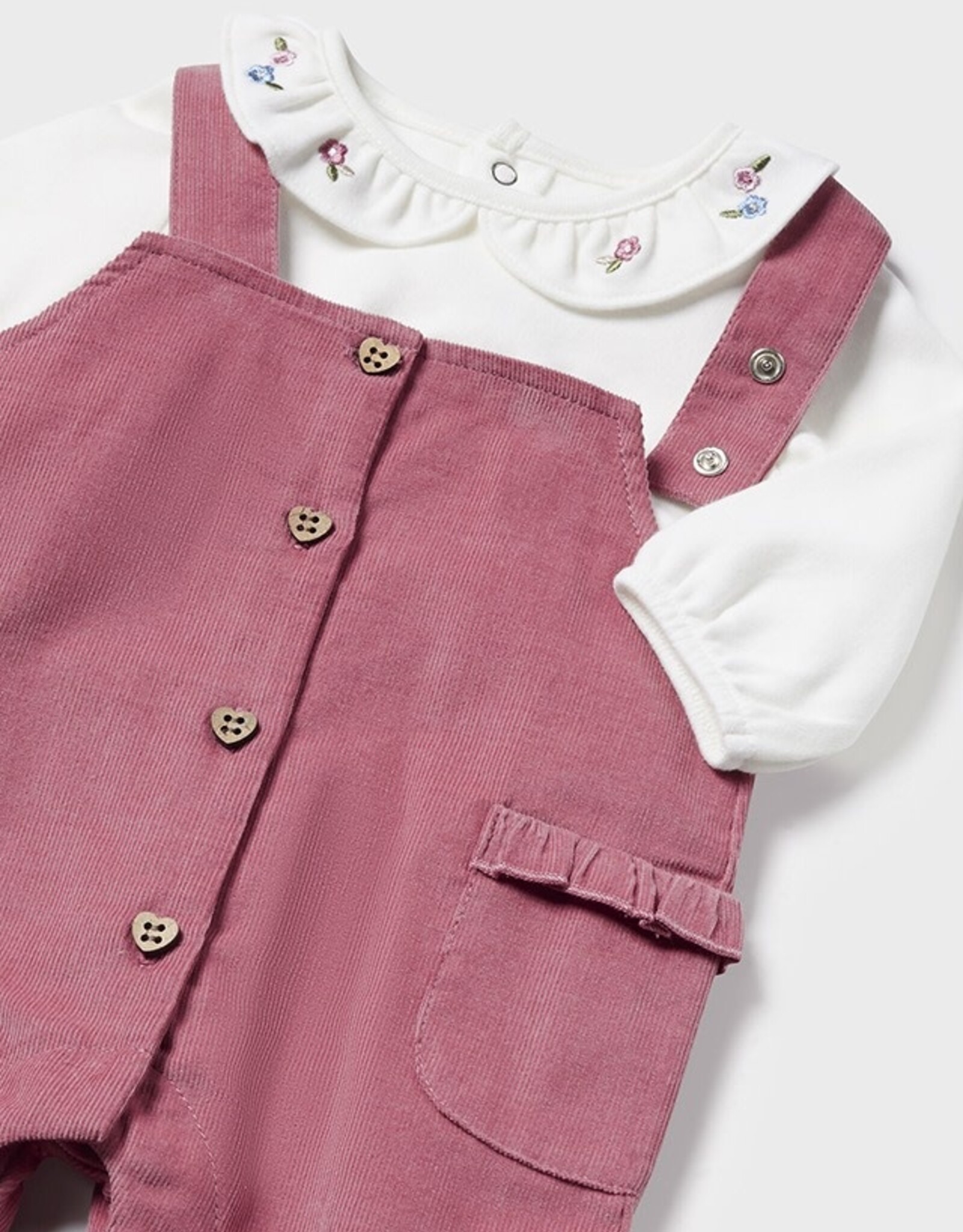 Mayoral Pink Overall and T-shirt Set