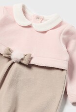Mayoral Blush Bodysuit with Accent Waist and Beret