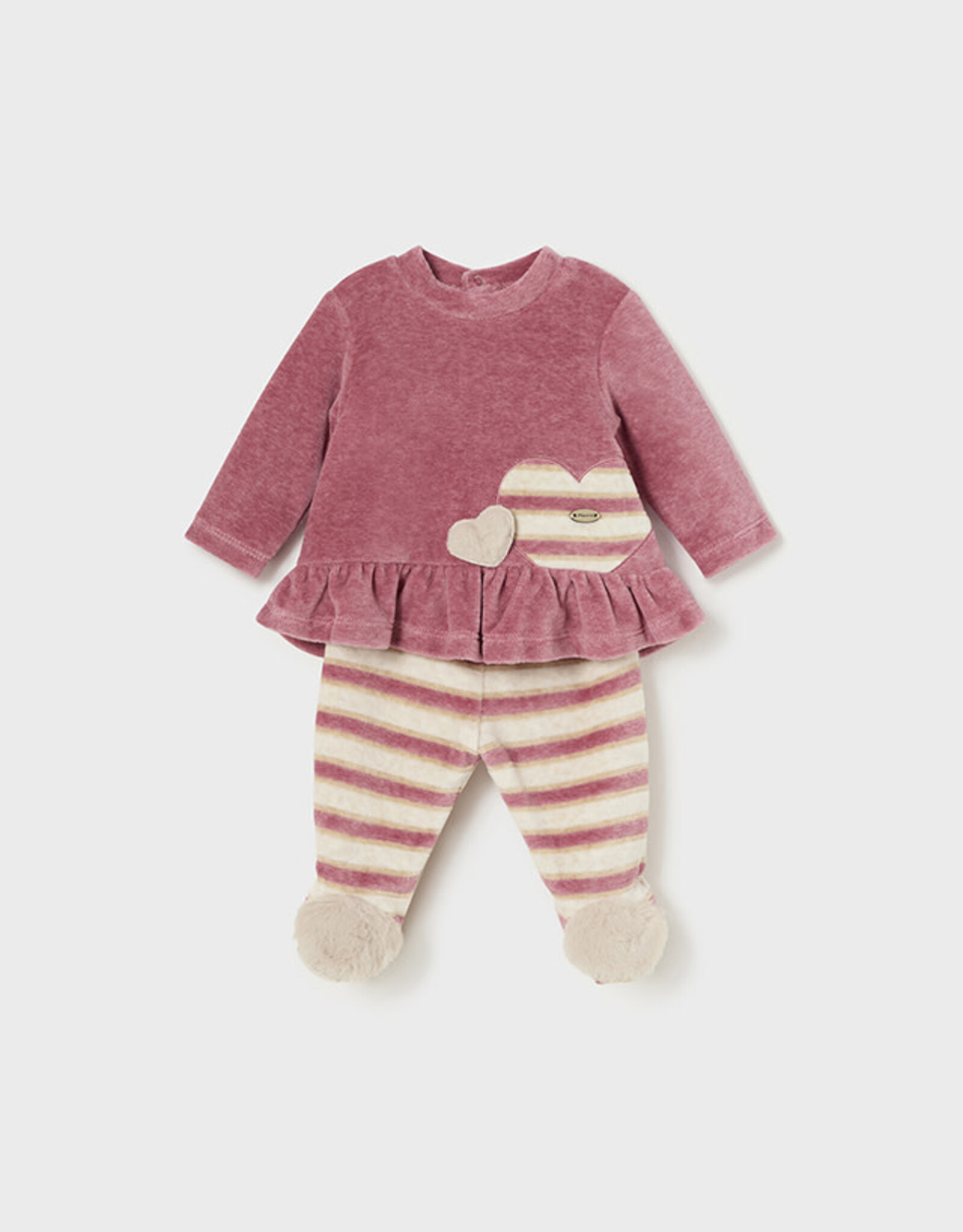 Mayoral Pink Striped Leg Warmer Set