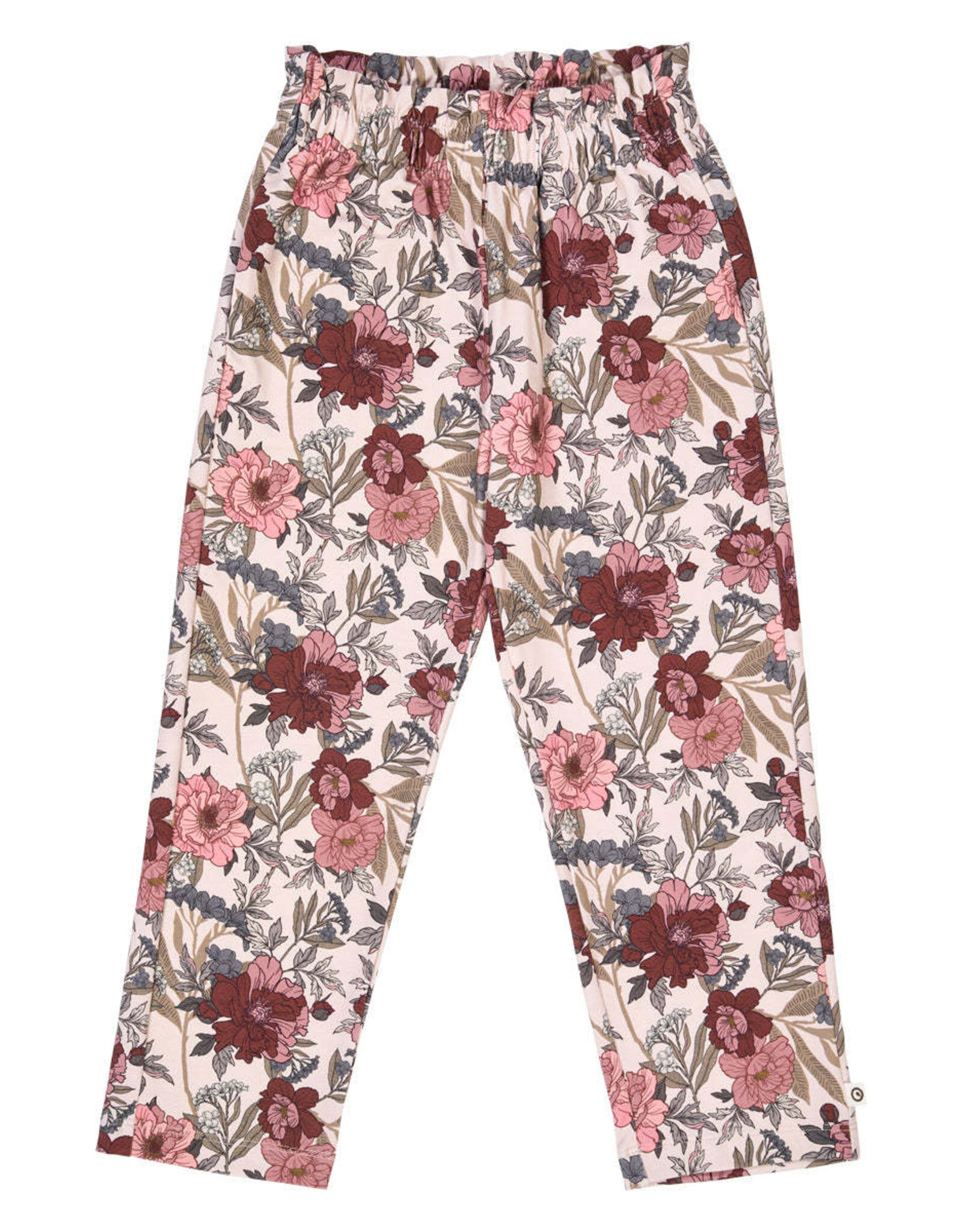 Green Cotton Bliss Pants with Floral Print