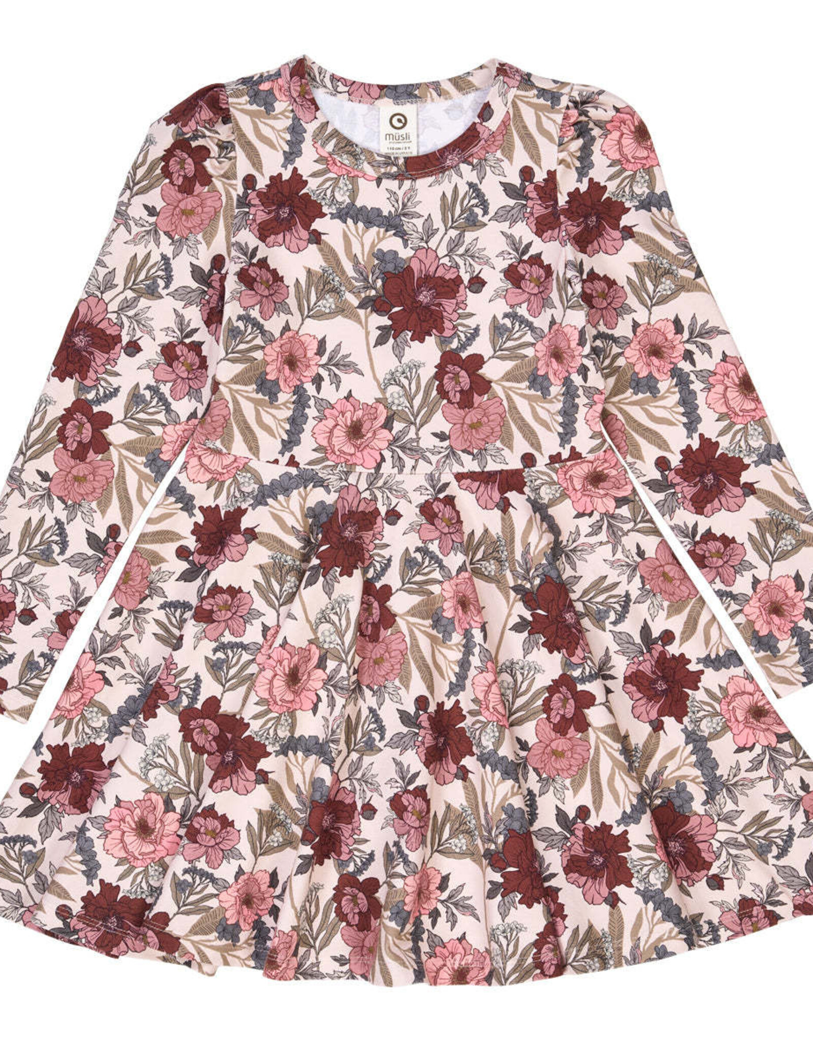 Green Cotton Bliss Floral Printed Swing Dress