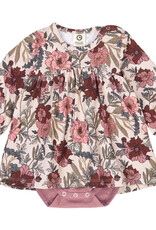 Green Cotton Bliss Floral Printed Dress Bodysuit