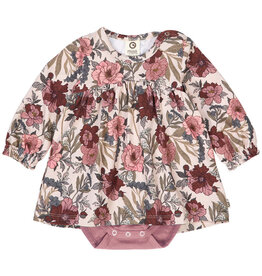 Green Cotton Bliss Floral Printed Dress Bodysuit