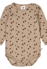 Green Cotton Acorn Printed Bodysuit