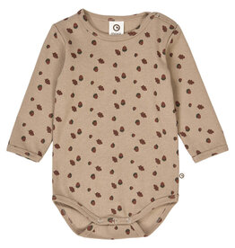 Green Cotton Acorn Printed Bodysuit