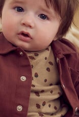 Green Cotton Acorn Printed Bodysuit