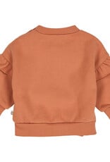 Green Cotton Cedar Deer Frill Sweatshirt