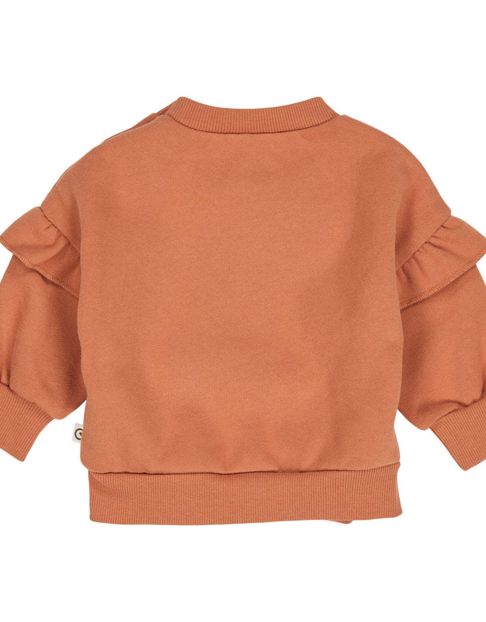 Green Cotton Cedar Deer Frill Sweatshirt