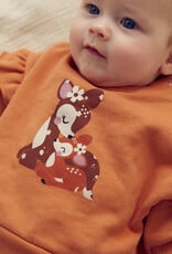 Green Cotton Cedar Deer Frill Sweatshirt