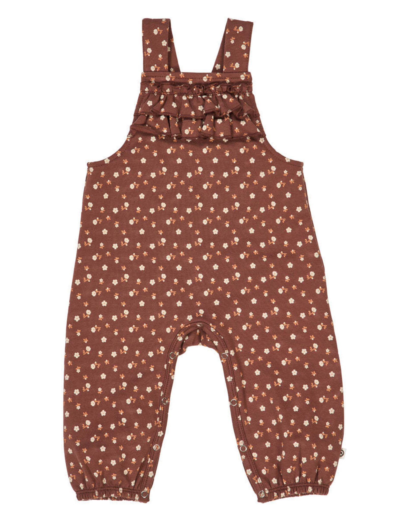 Green Cotton Cedar Floral Printed Overalls Baby