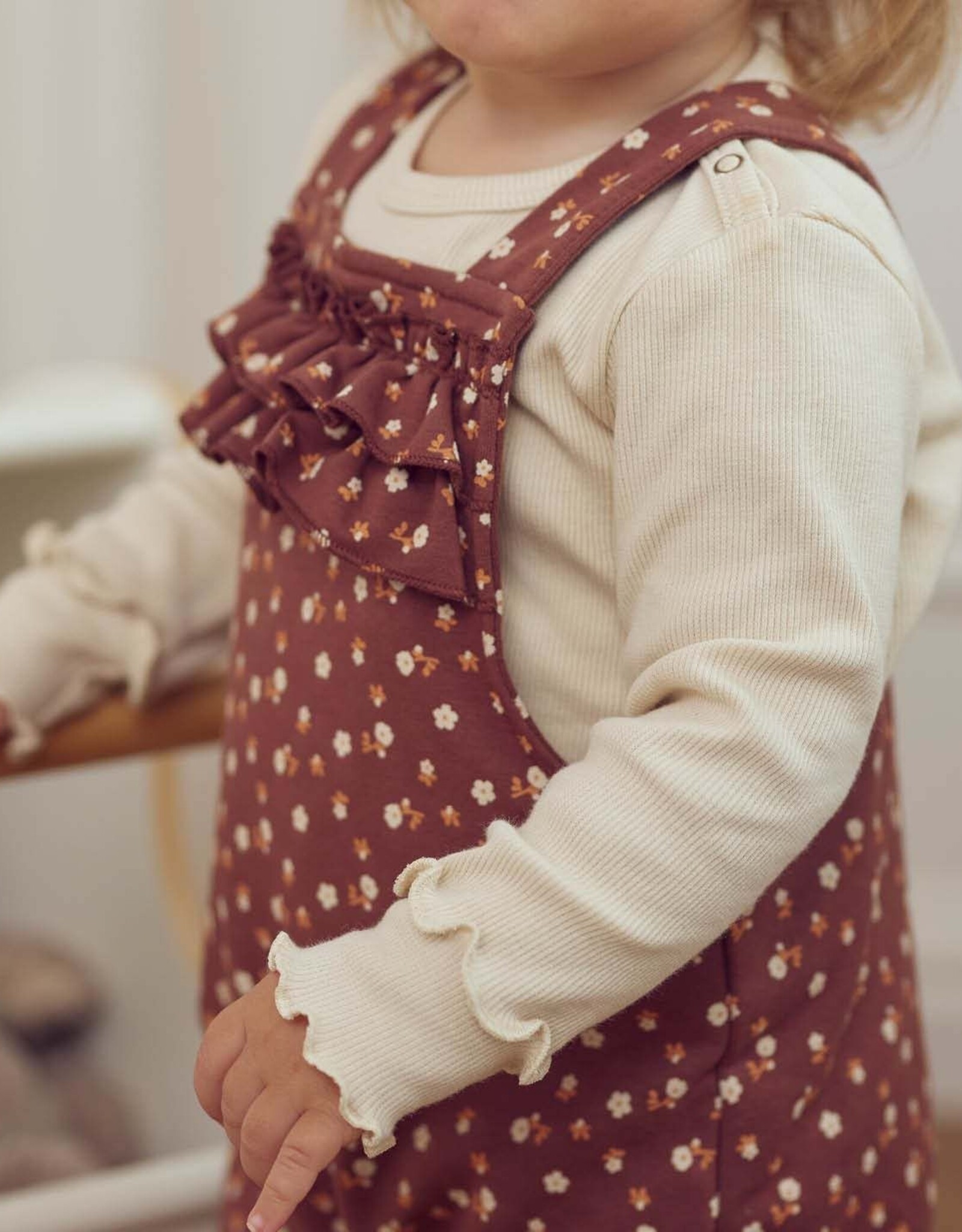 Green Cotton Cedar Floral Printed Overalls Baby