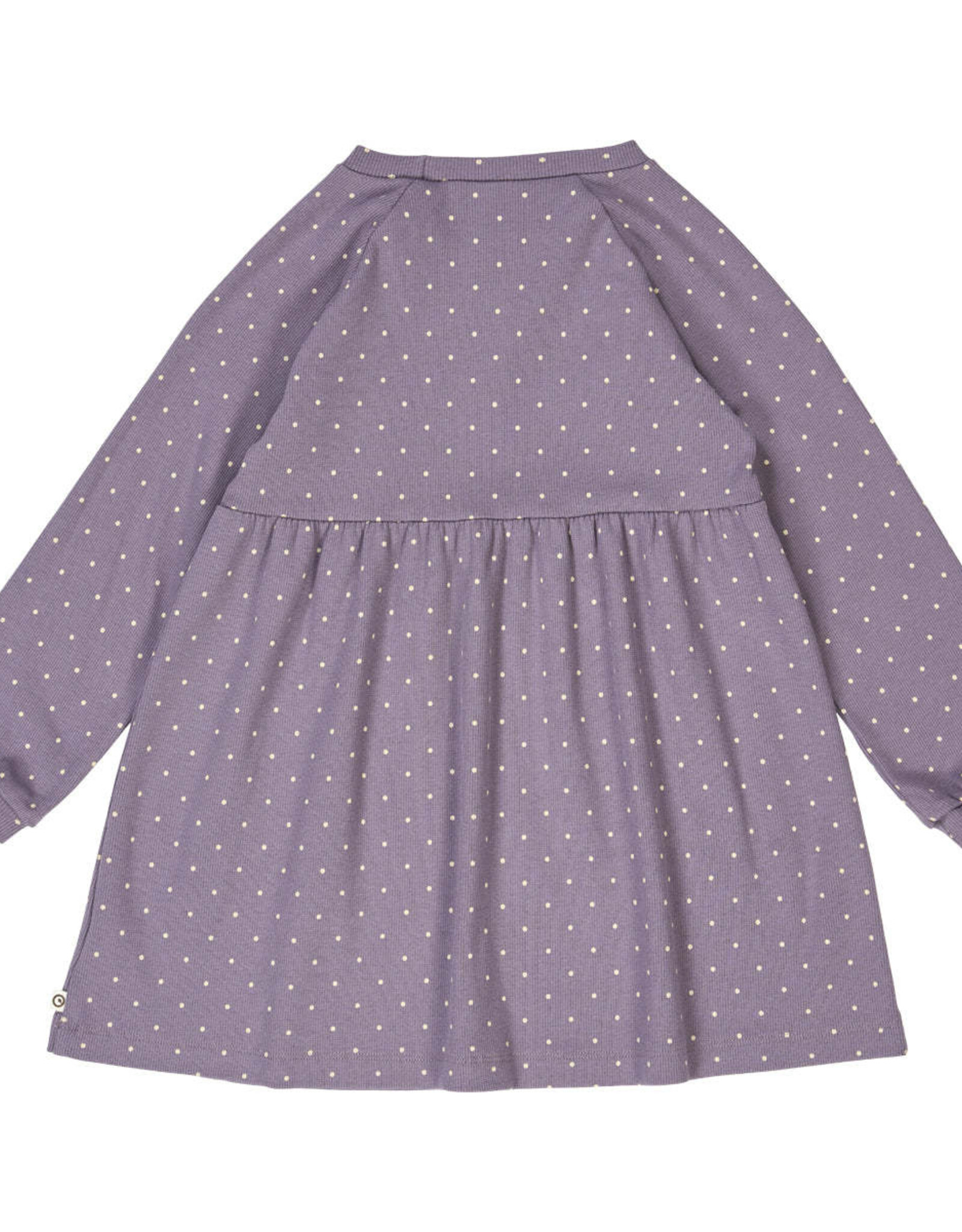 Green Cotton Lilac Fog Dot Rib Dress
