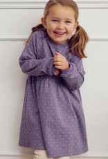 Green Cotton Lilac Fog Dot Rib Dress