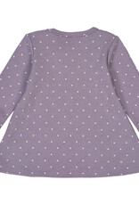Green Cotton Lilac Fog Dot Rib Dress and Leggings Set