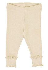 Green Cotton Lilac Fog Dot Rib Dress and Leggings Set