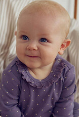 Green Cotton Lilac Fog Dot Rib Dress and Leggings Set