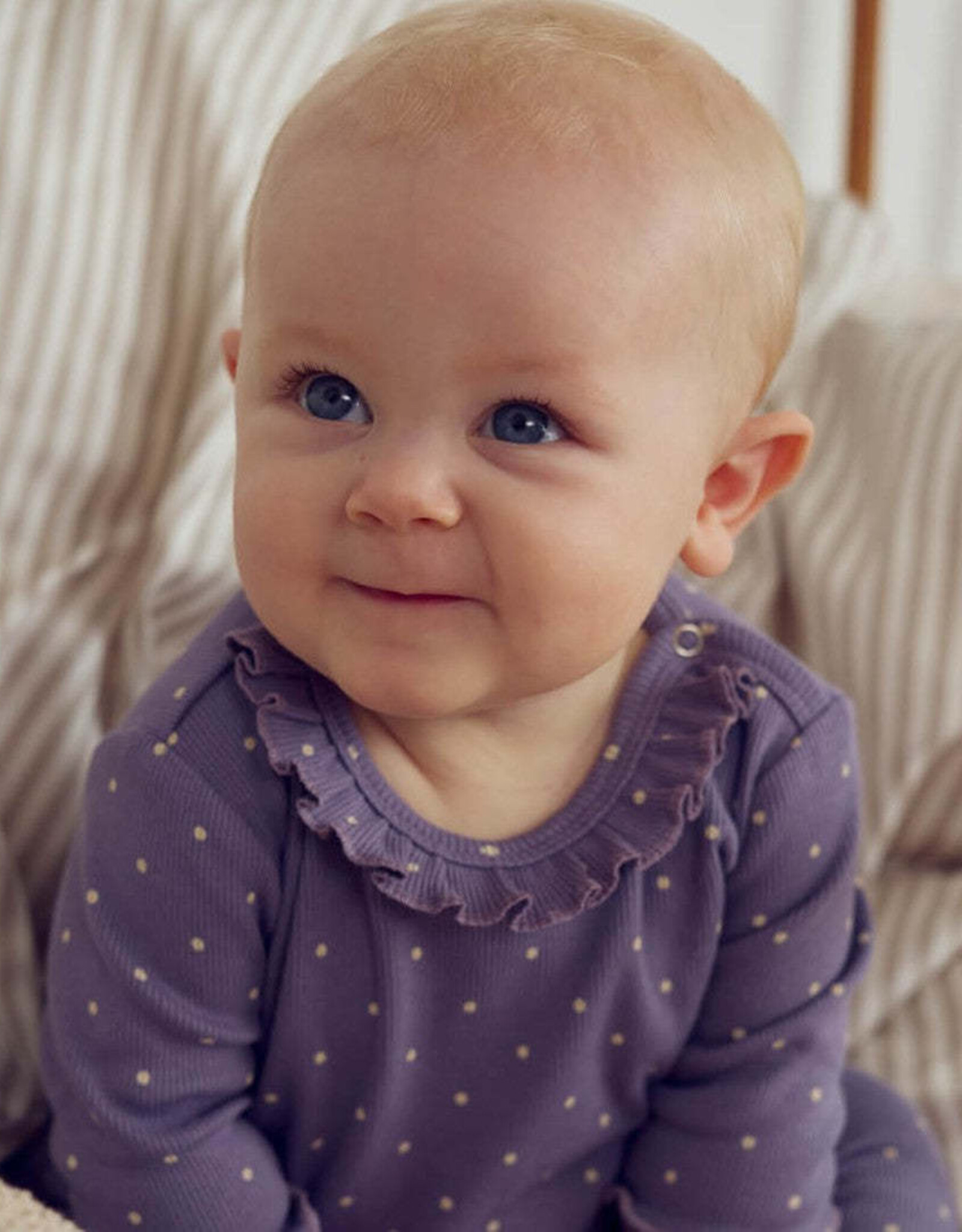 Green Cotton Lilac Fog Dot Rib Dress and Leggings Set