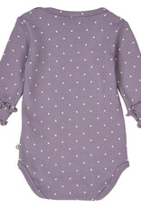 Green Cotton Lilac Fog Dot Rib Bodysuit