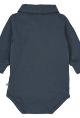 Green Cotton Night Blue Cozy Me Collared Shirt Bodysuit