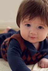 Green Cotton Night Blue Cozy Me Collared Shirt Bodysuit