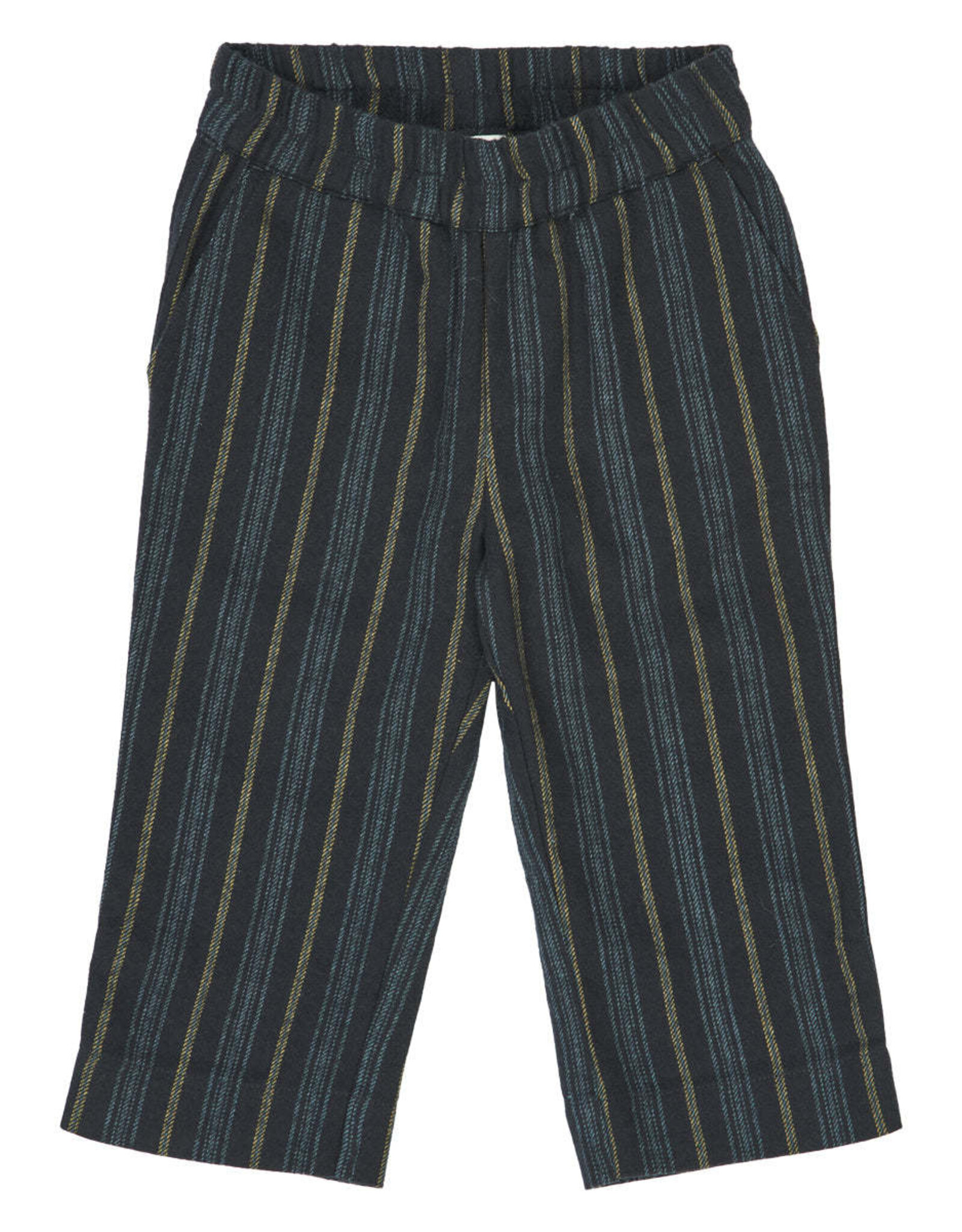 Green Cotton Baby Woven Stripe Pants