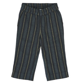 Green Cotton Baby Woven Stripe Pants