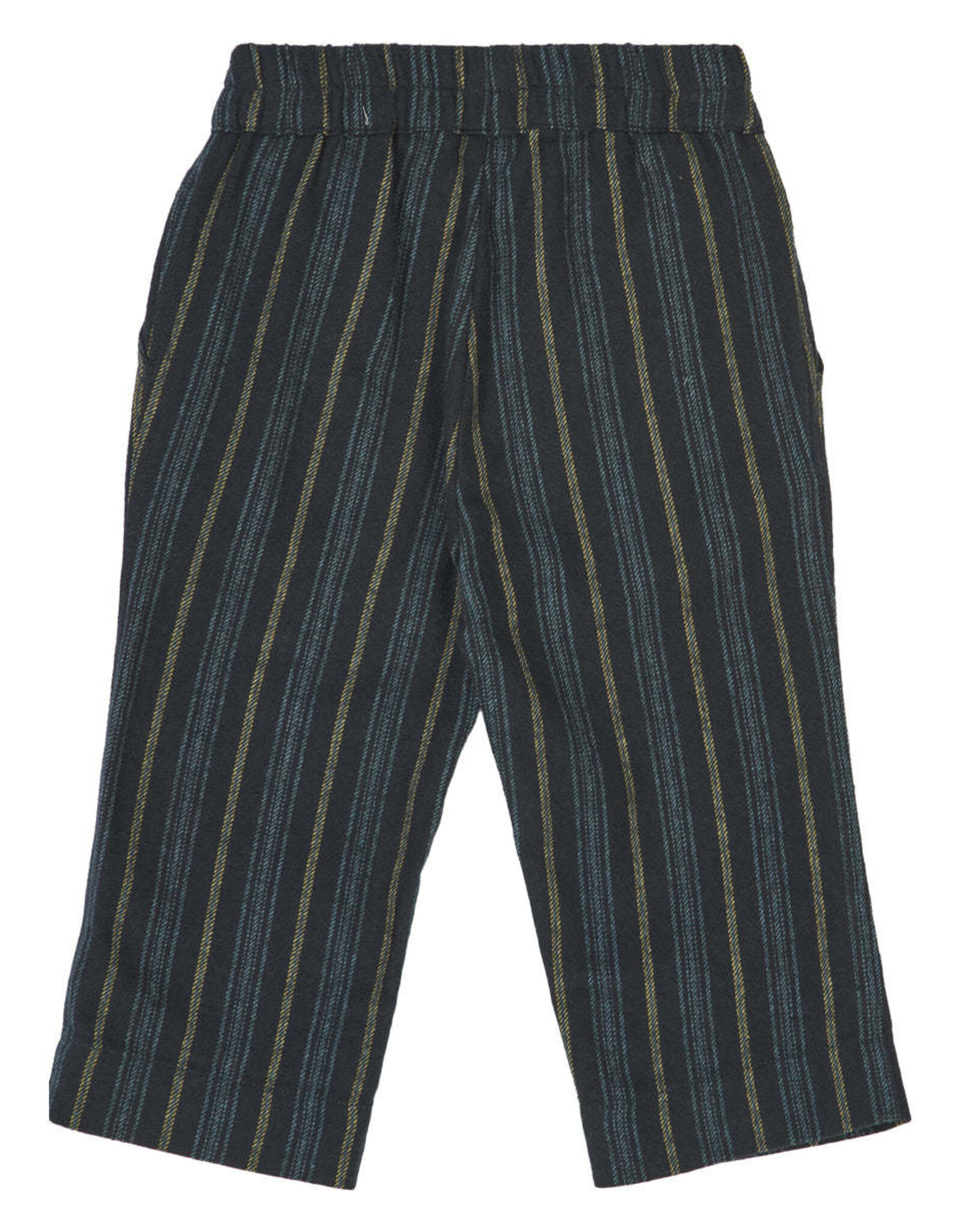 Green Cotton Baby Woven Stripe Pants