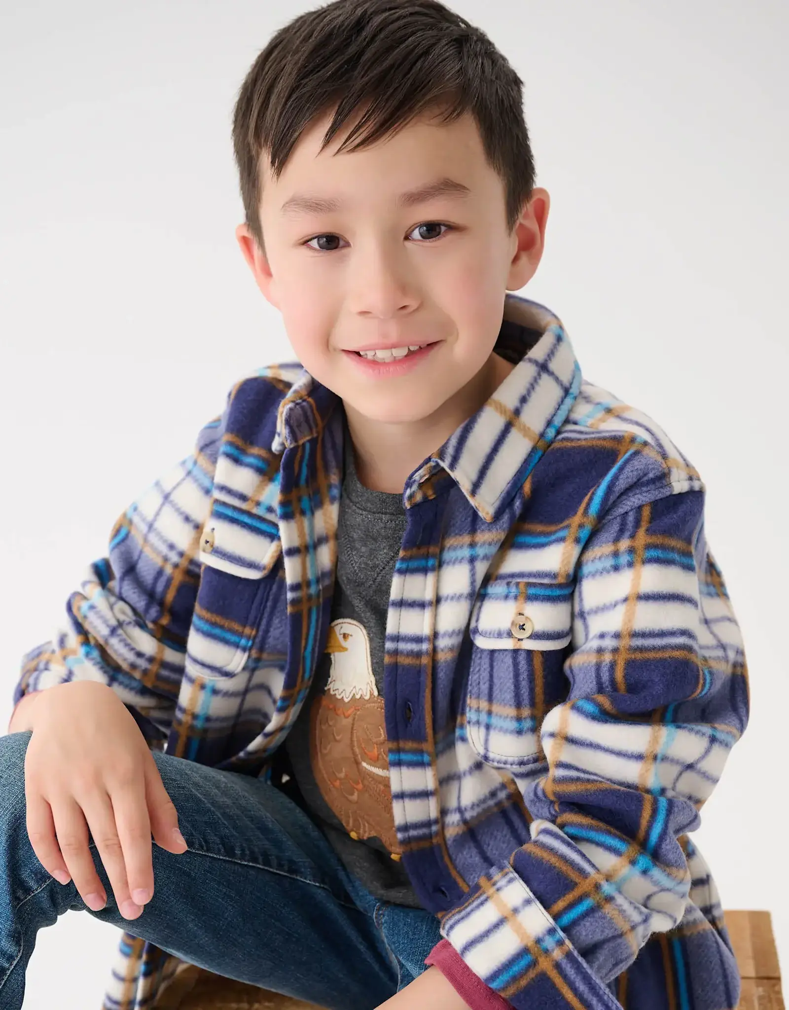 Hatley Mountain Top Plaid Fleece Button-Up Shirt