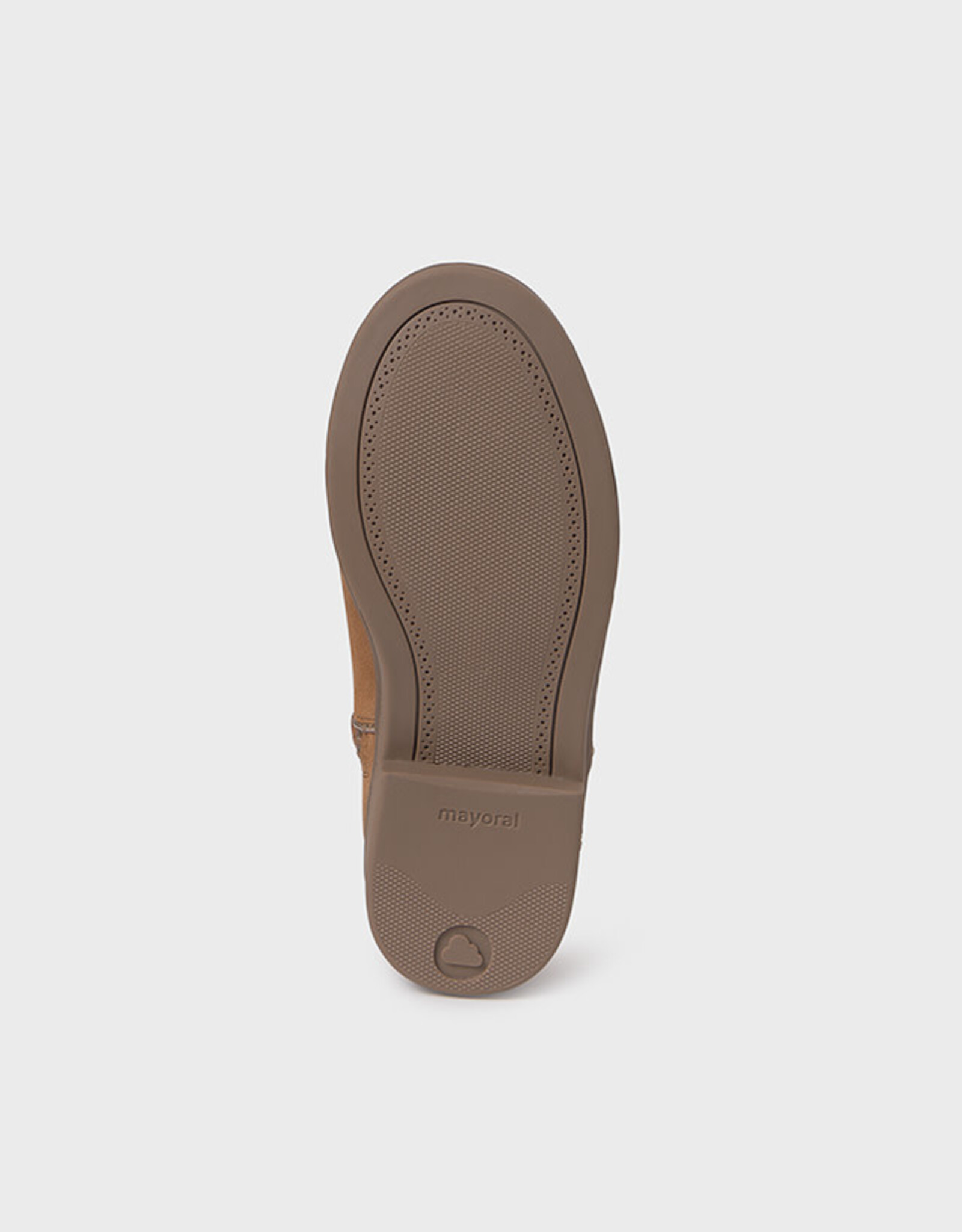 Mayoral Camel Leather Boots with Floral Accent