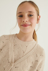 Mayoral Knit Shirt and Cardigan Set in Sand