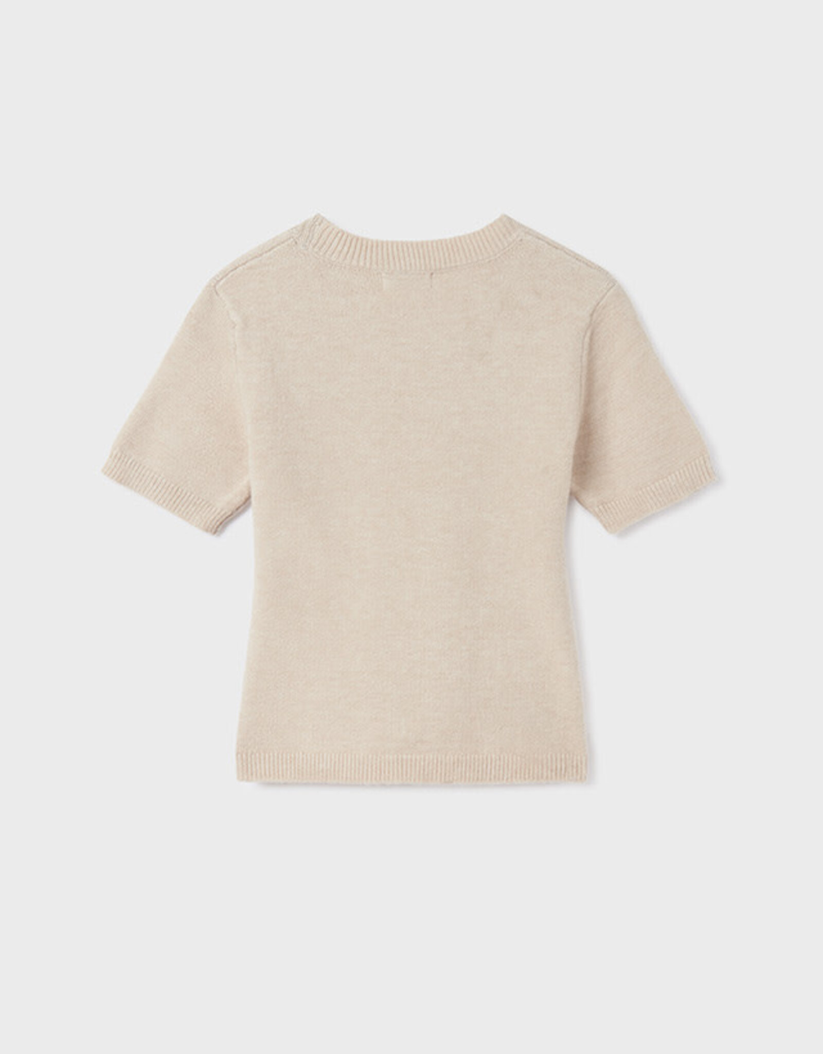 Mayoral Knit Shirt and Cardigan Set in Sand