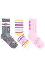 Robeez Heart Athletic 3-pack Crew Socks