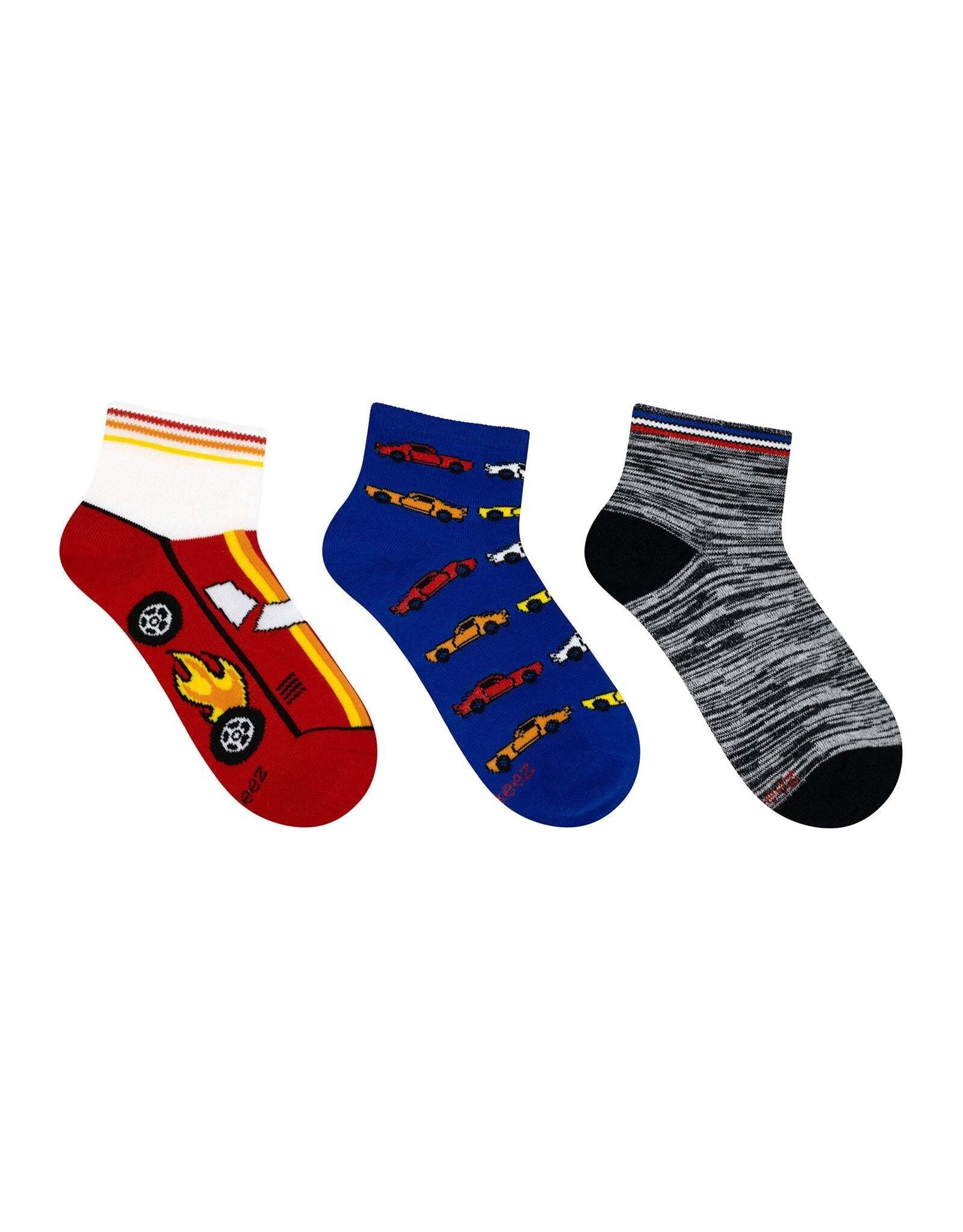 Robeez Ryder Mix 3-pack Qtr Socks
