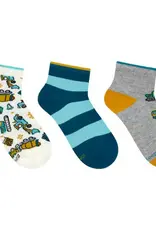 Robeez Truck Time 3-pack Qtr Socks