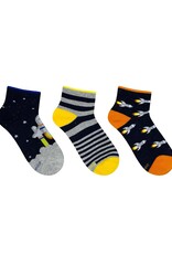 Robeez To the Moon 3-pack Qtr Sock