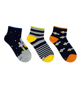 Robeez To the Moon 3-pack Qtr Sock