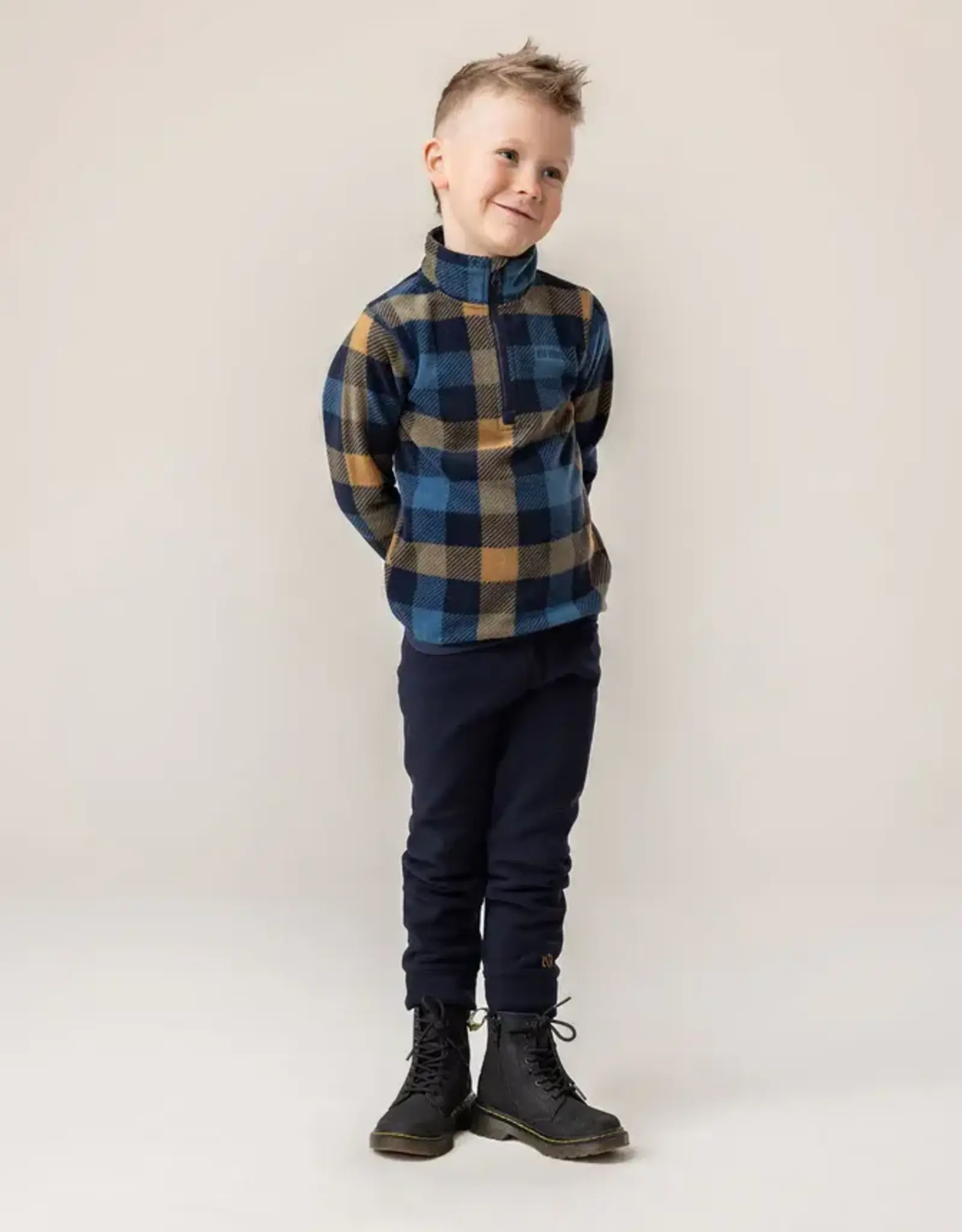 Noruk Navy Plaid 2pc Microfleece
