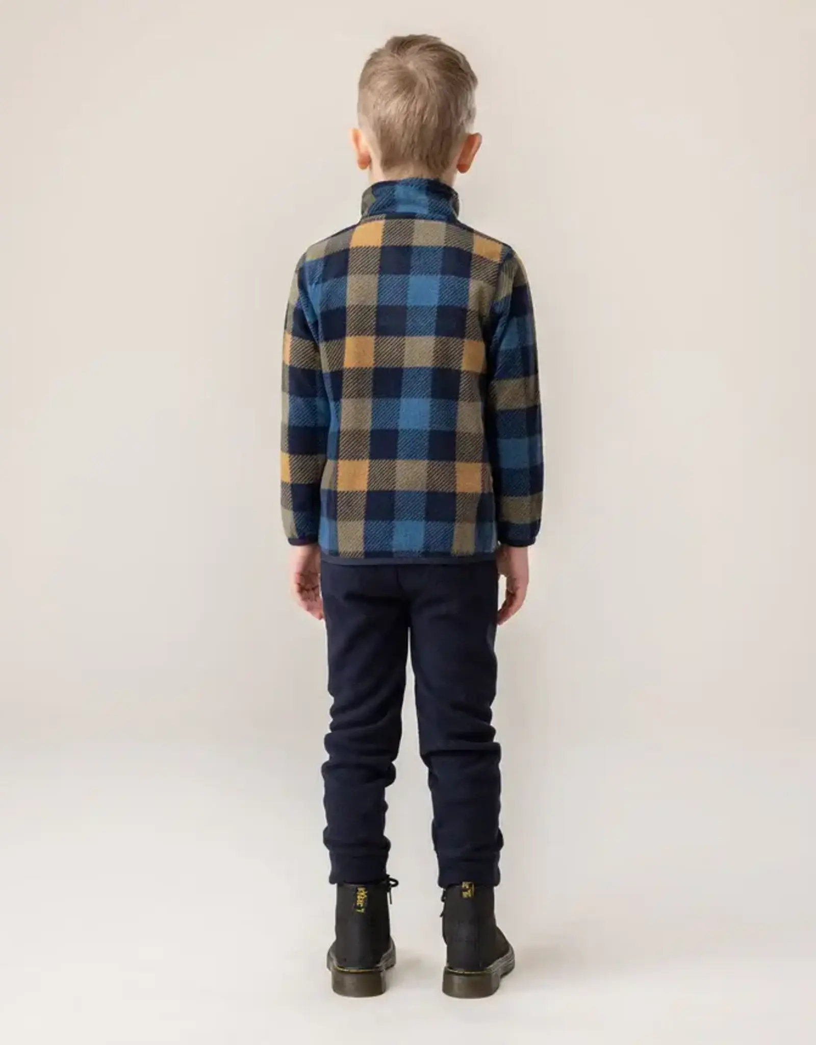 Noruk Navy Plaid 2pc Microfleece