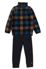 Noruk Navy Plaid 2pc Microfleece