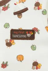 Little Me Turkey Zip Footie & Hat