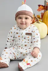 Little Me Turkey Zip Footie & Hat