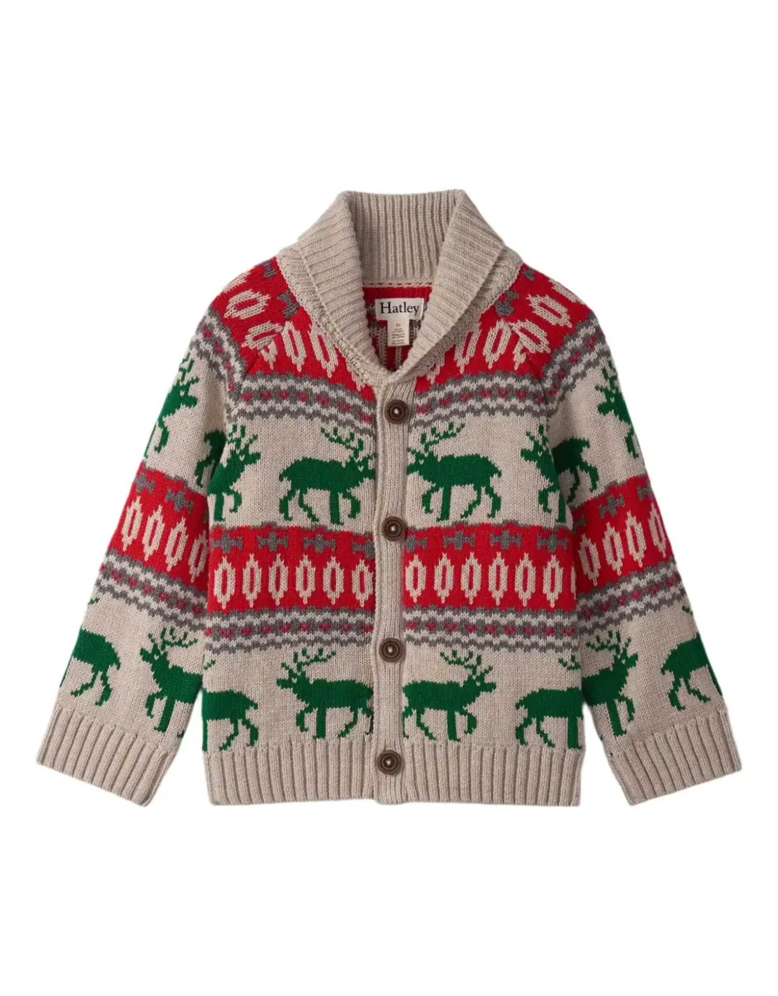 Hatley Winter Elk Shawl Collar Cardigan