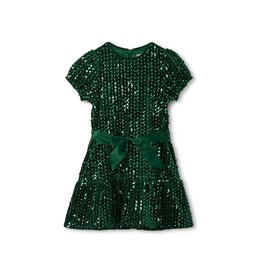 Hatley Green Sequins Velvet Dress