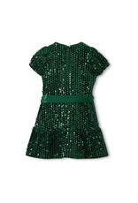 Hatley Green Sequins Velvet Dress