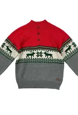 Hatley Holiday Elk Mock Neck Sweater
