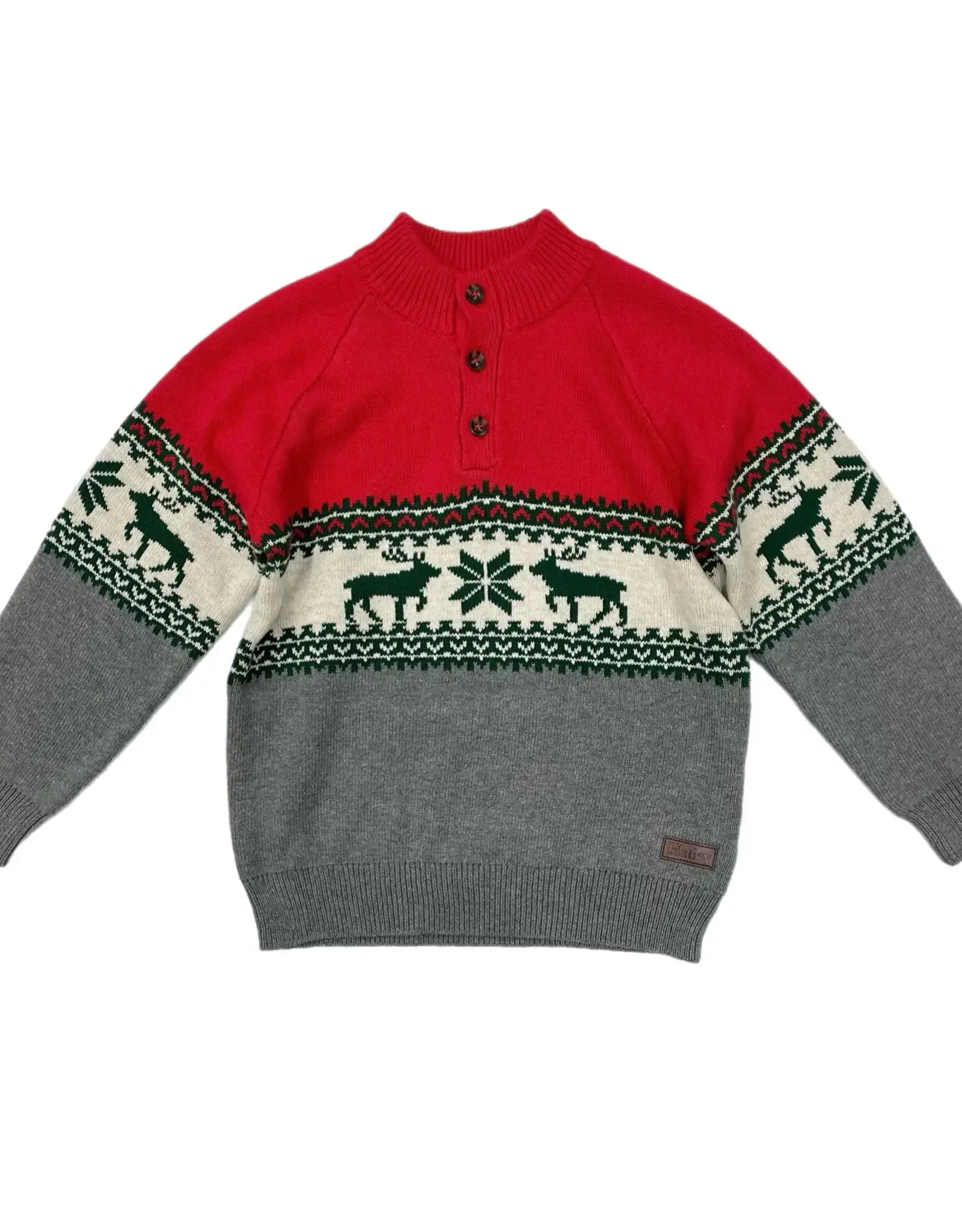 Hatley Holiday Elk Mock Neck Sweater