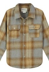Poppet & Fox Gray/Brown/Beige Patch Pocket Plaid Shirt