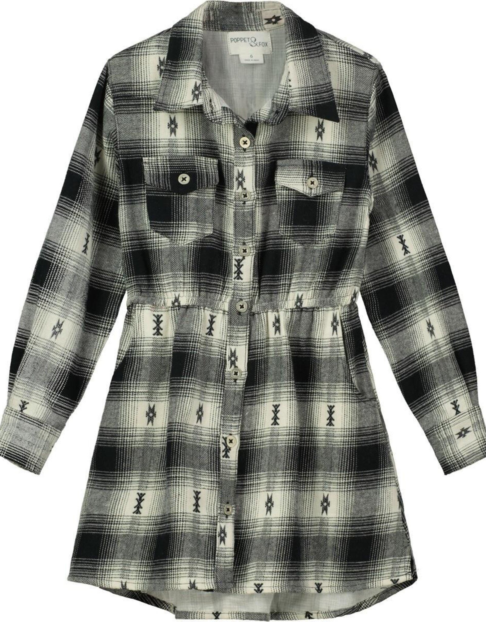 Poppet & Fox Black&Cream Shirt Dress